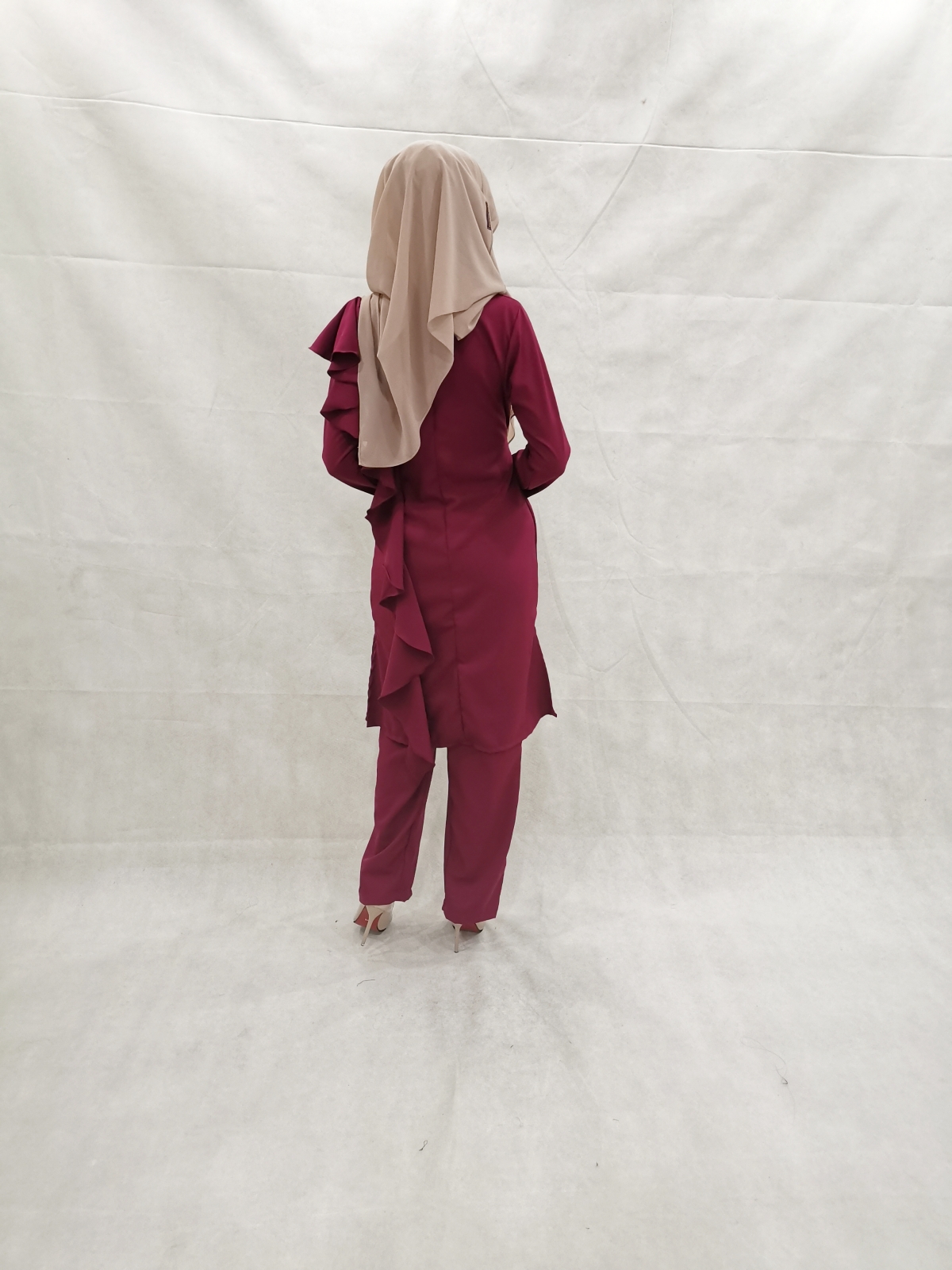SW5303 NELY TOP & PANTS SET MAROON
