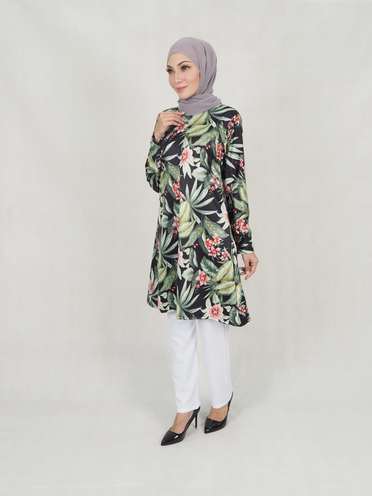 SW5305 PRINTED BLOUSE & PANTS GREEN