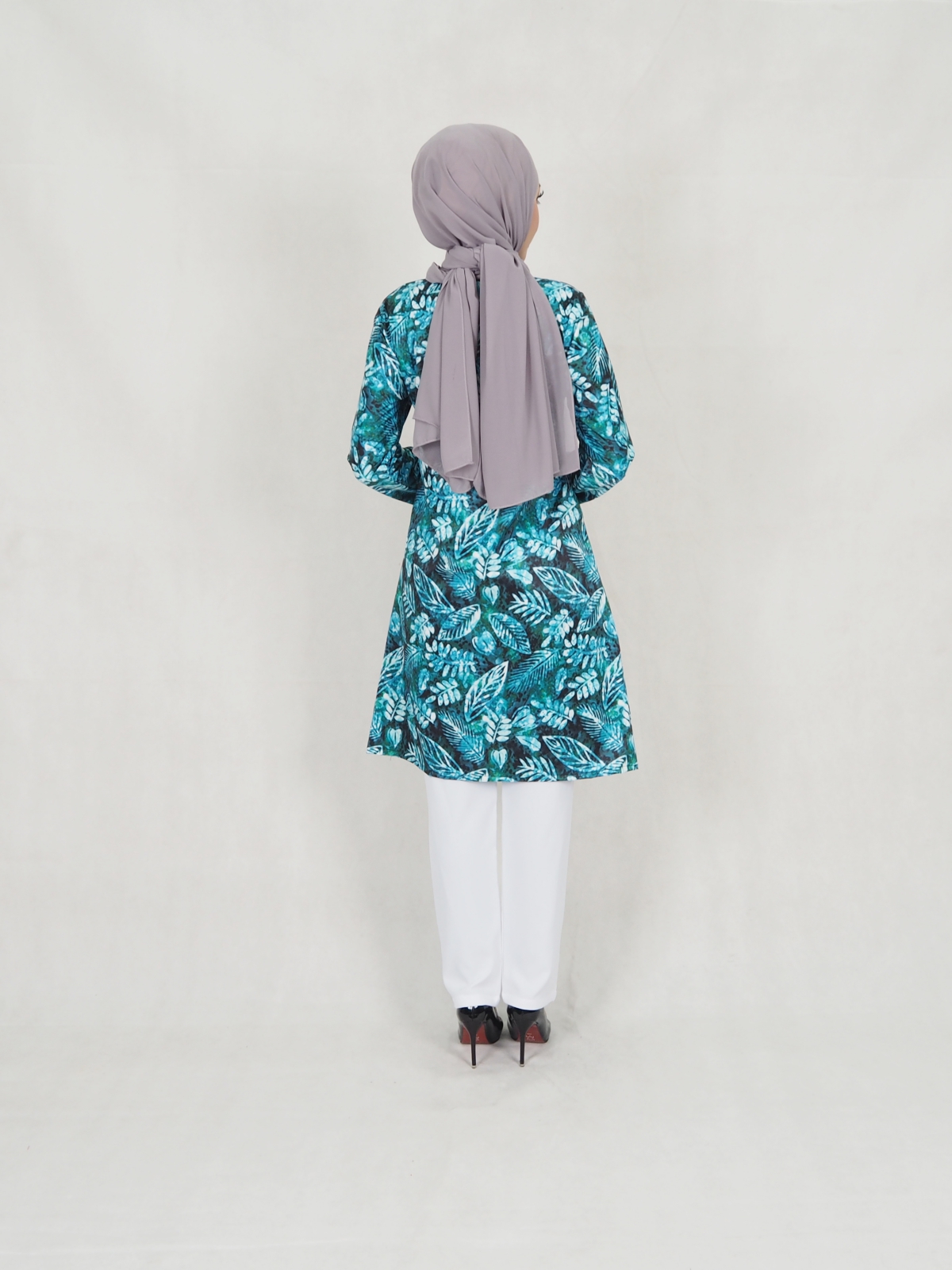 SW5305 PRINTED BLOUSE & PANTS DARK GREEN