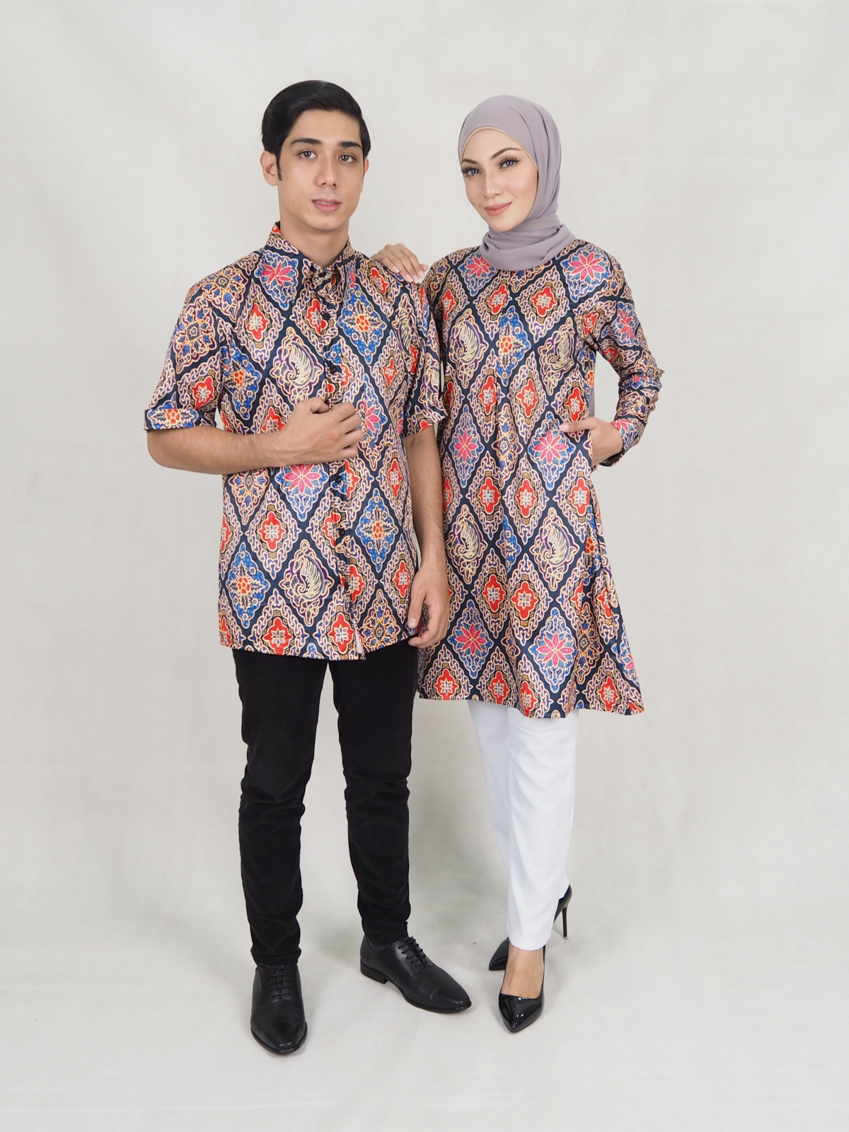 SW5305 PRINTED BLOUSE & PANTS AS PICTURE