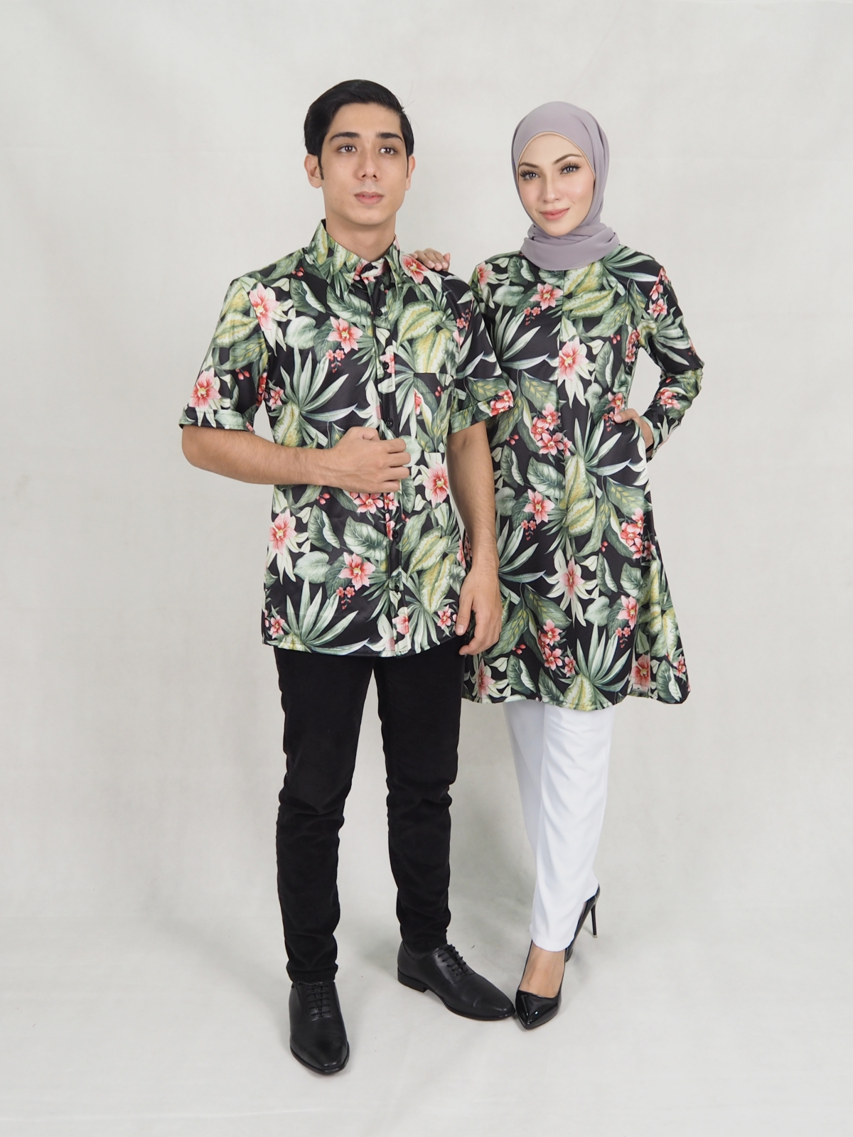 SW5305 PRINTED BLOUSE & PANTS GREEN
