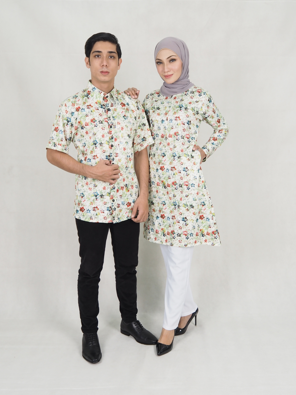 SW5305 PRINTED BLOUSE & PANTS WHITE