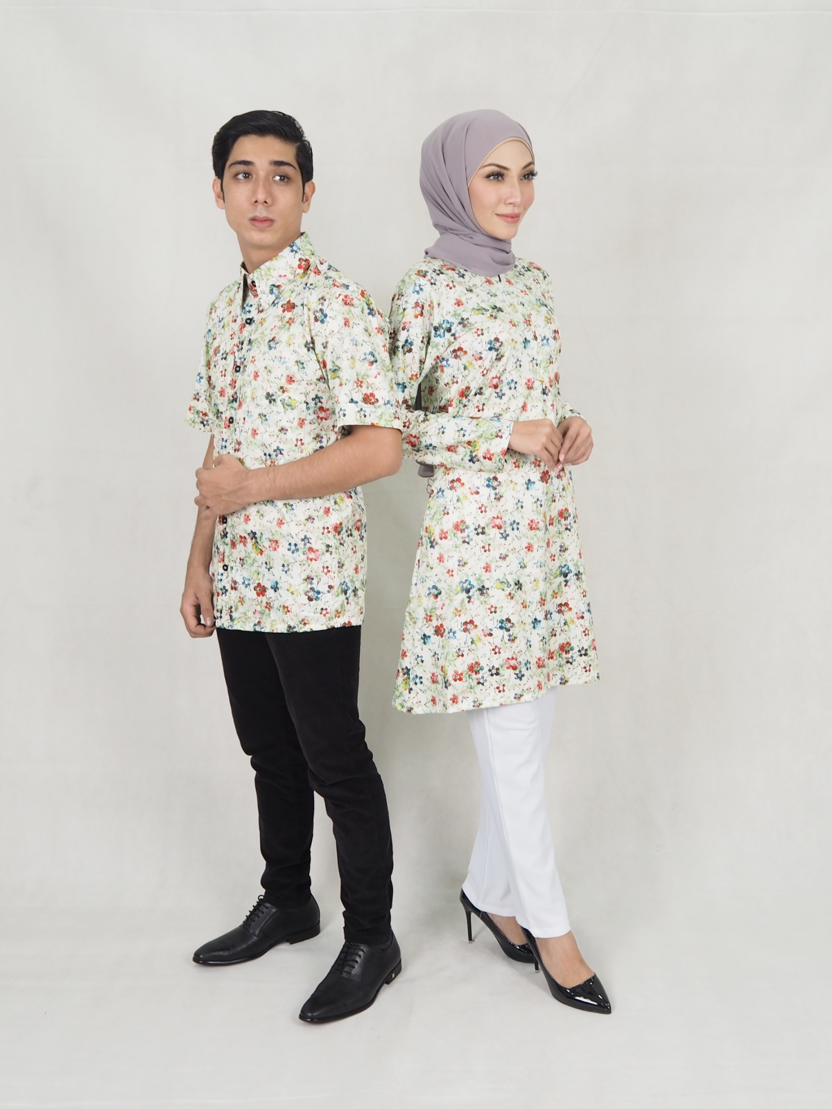 SW5305 PRINTED BLOUSE & PANTS WHITE