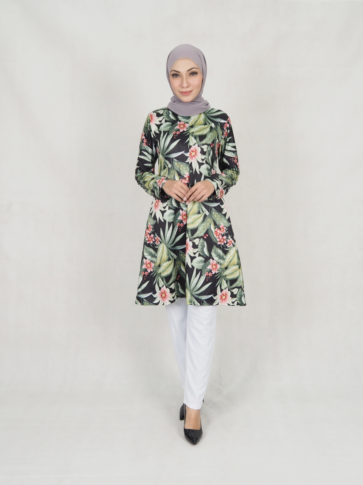 SW5305 PRINTED BLOUSE & PANTS GREEN