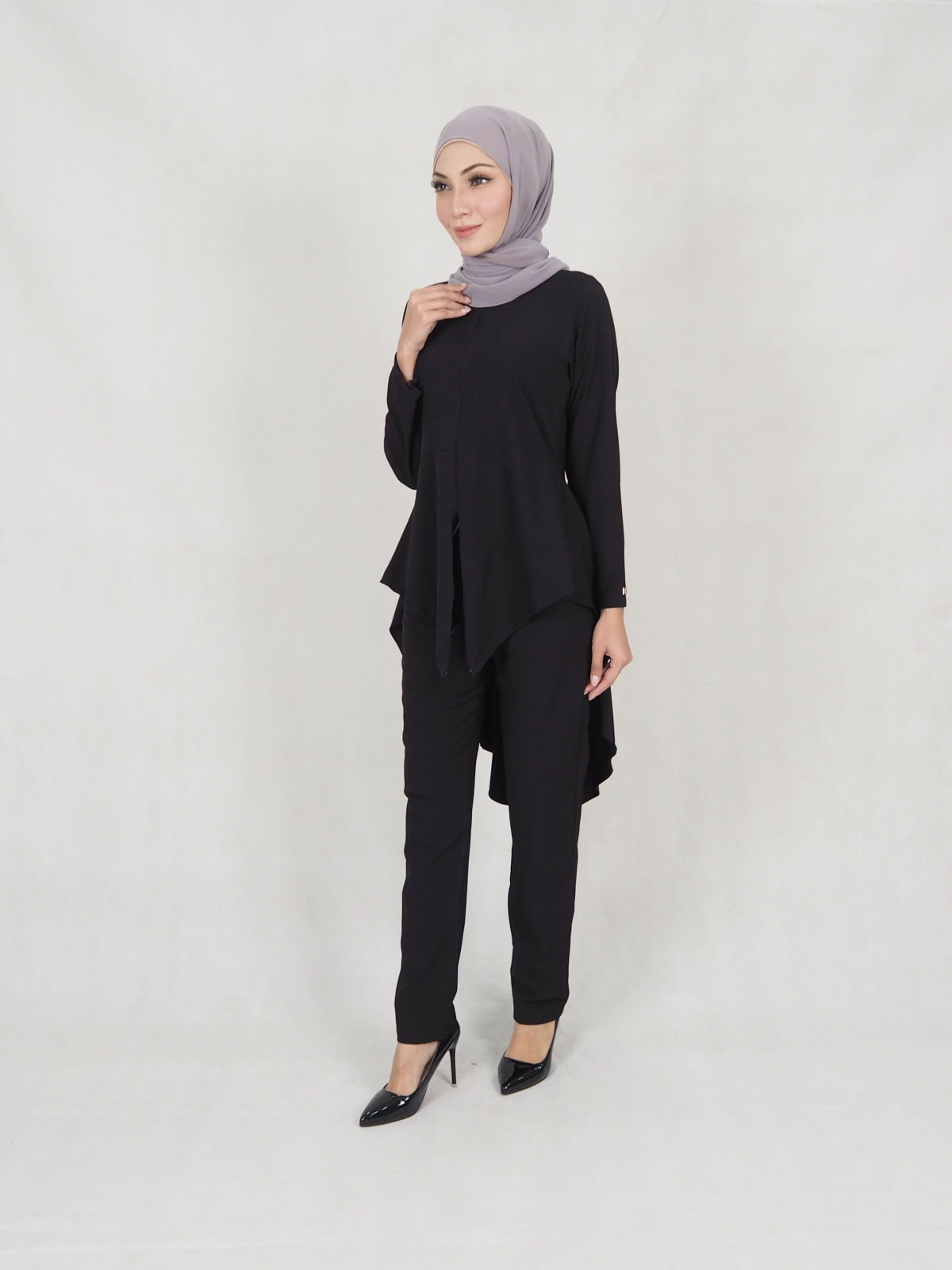 SW5306 JESLINA BLOUSE & PANTS SET BLACK