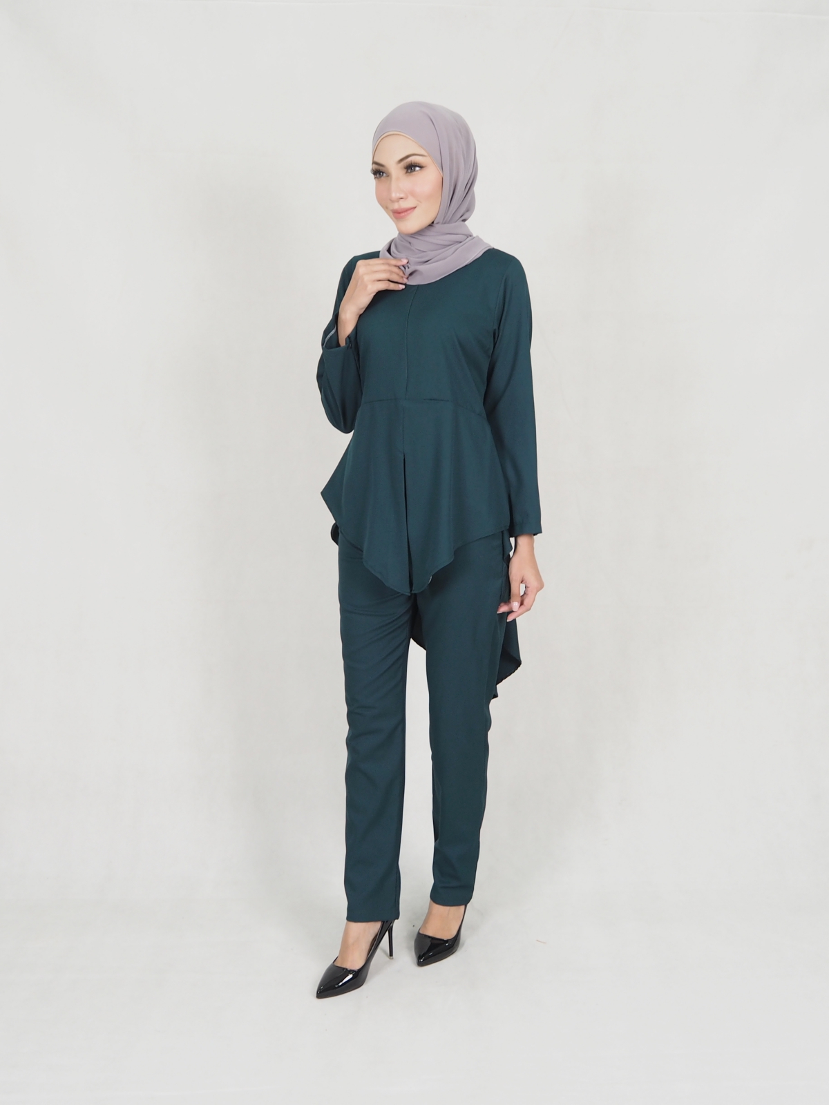 SW5306 JESLINA BLOUSE & PANTS SET EMERALD GREEN