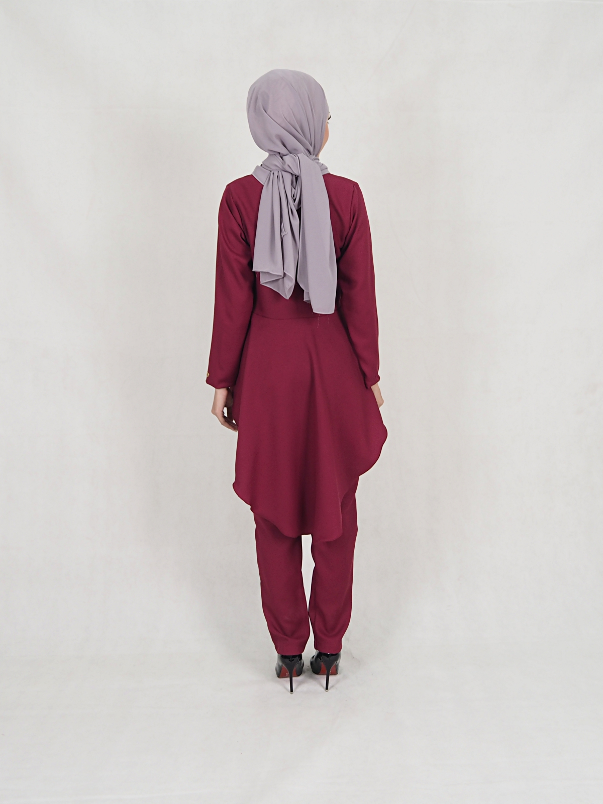 SW5306 JESLINA BLOUSE & PANTS SET MAROON