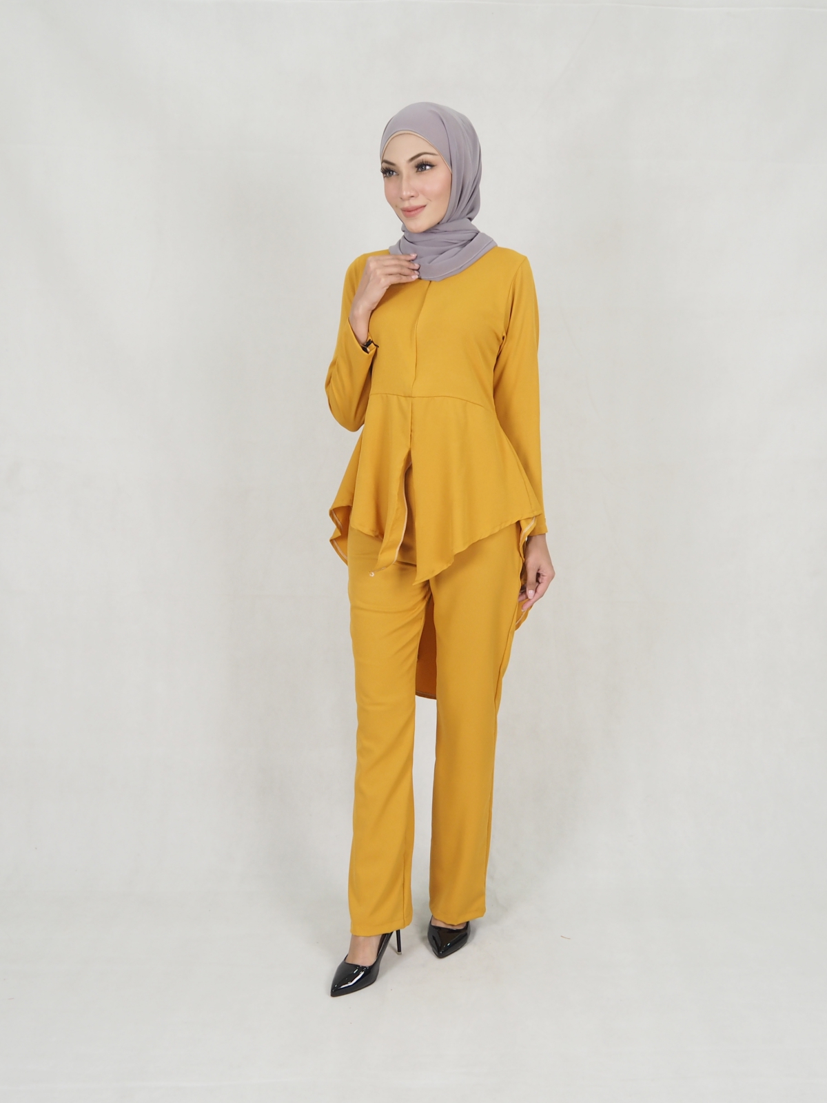 SW5306 JESLINA BLOUSE & PANTS SET MUSTARD