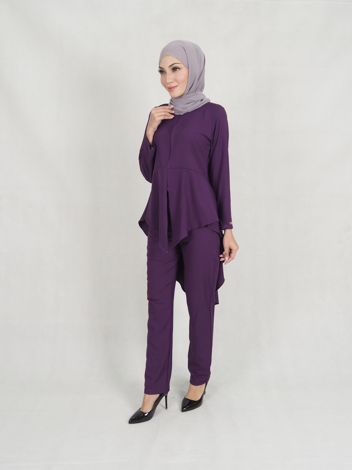 SW5306 JESLINA BLOUSE & PANTS SET PURPLE