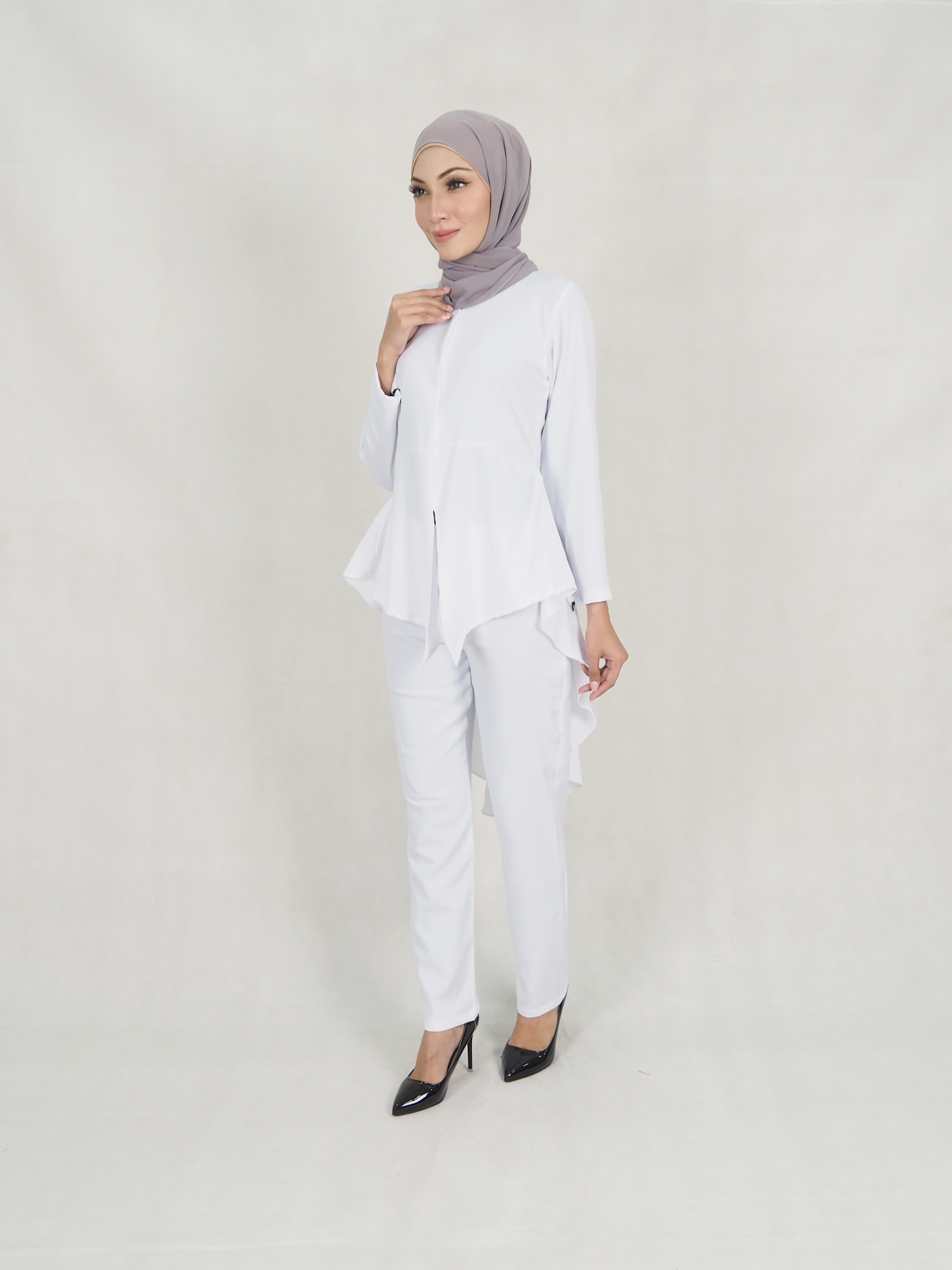 SW5306 JESLINA BLOUSE & PANTS SET WHITE