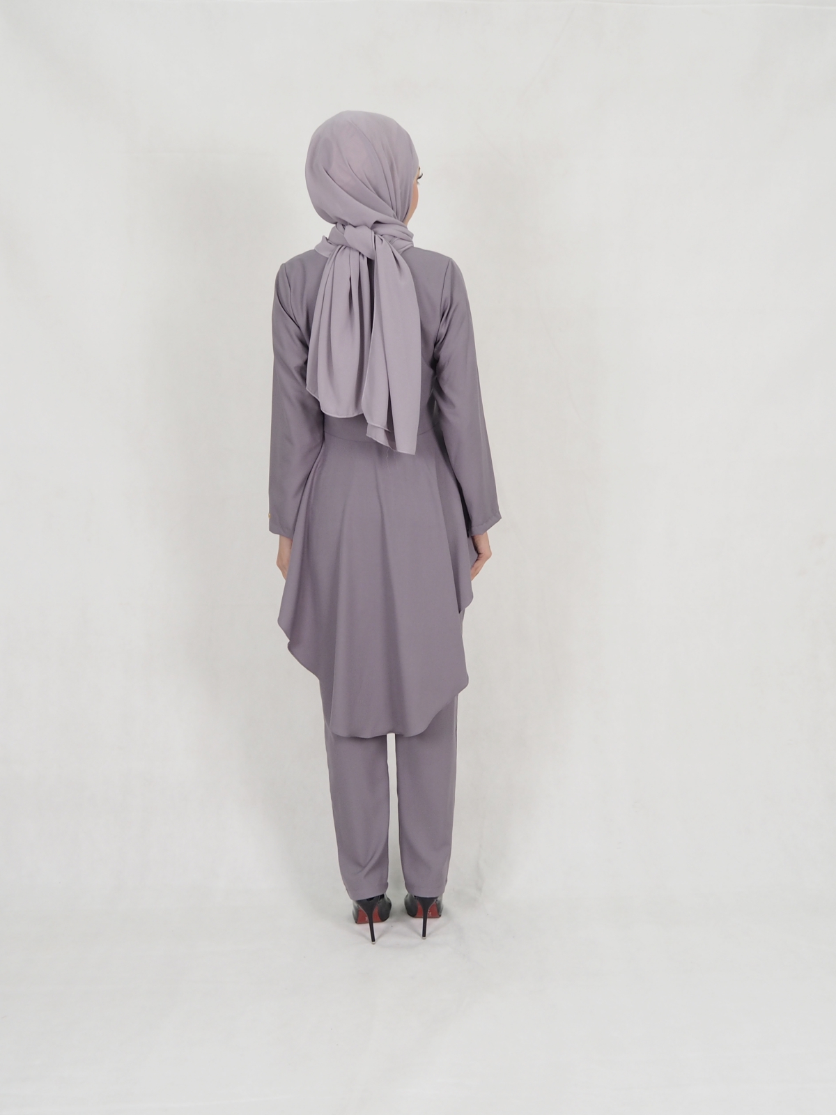 SW5306 JESLINA BLOUSE & PANTS SET GREY