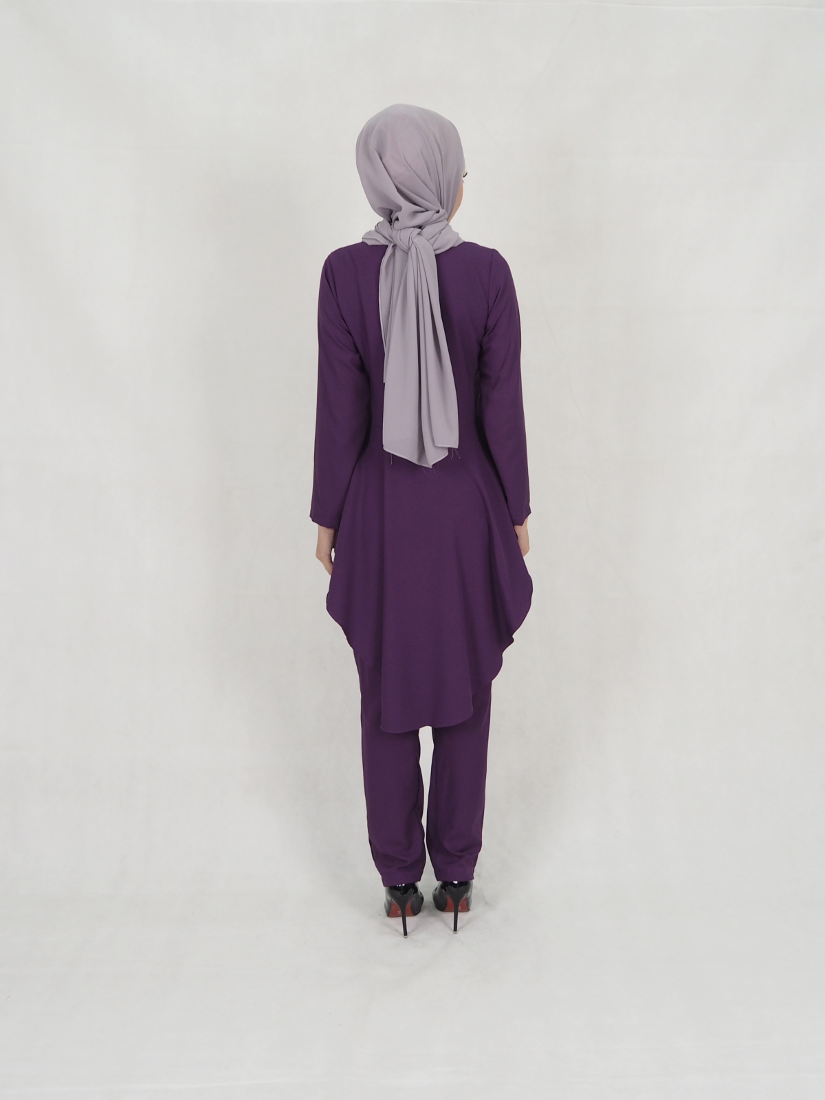 SW5306 JESLINA BLOUSE & PANTS SET PURPLE