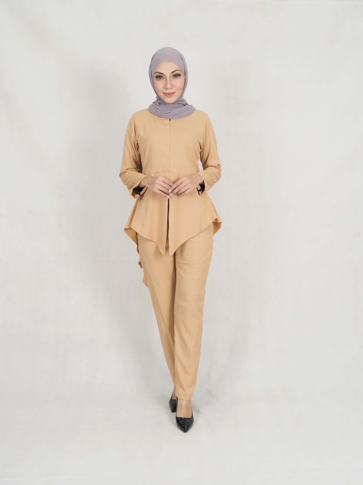 SW5306 JESLINA BLOUSE & PANTS SET BROWN