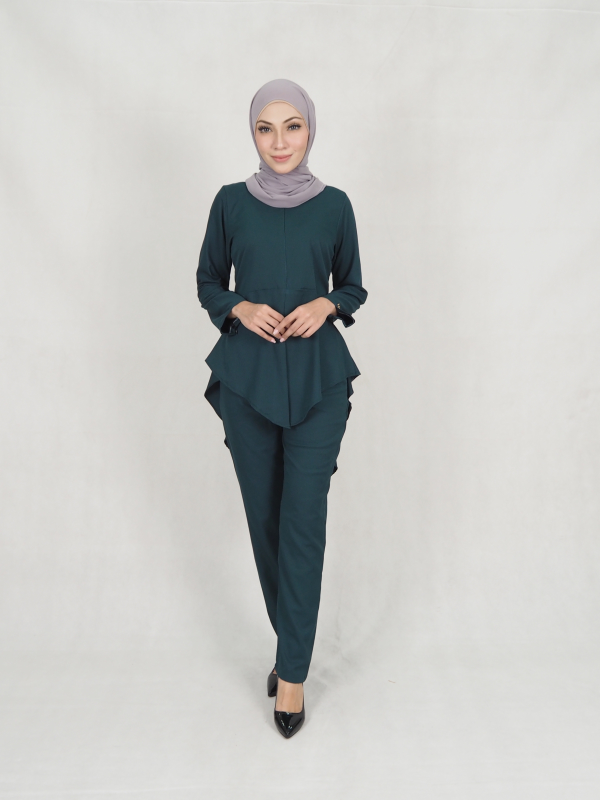 SW5306 JESLINA BLOUSE & PANTS SET EMERALD GREEN
