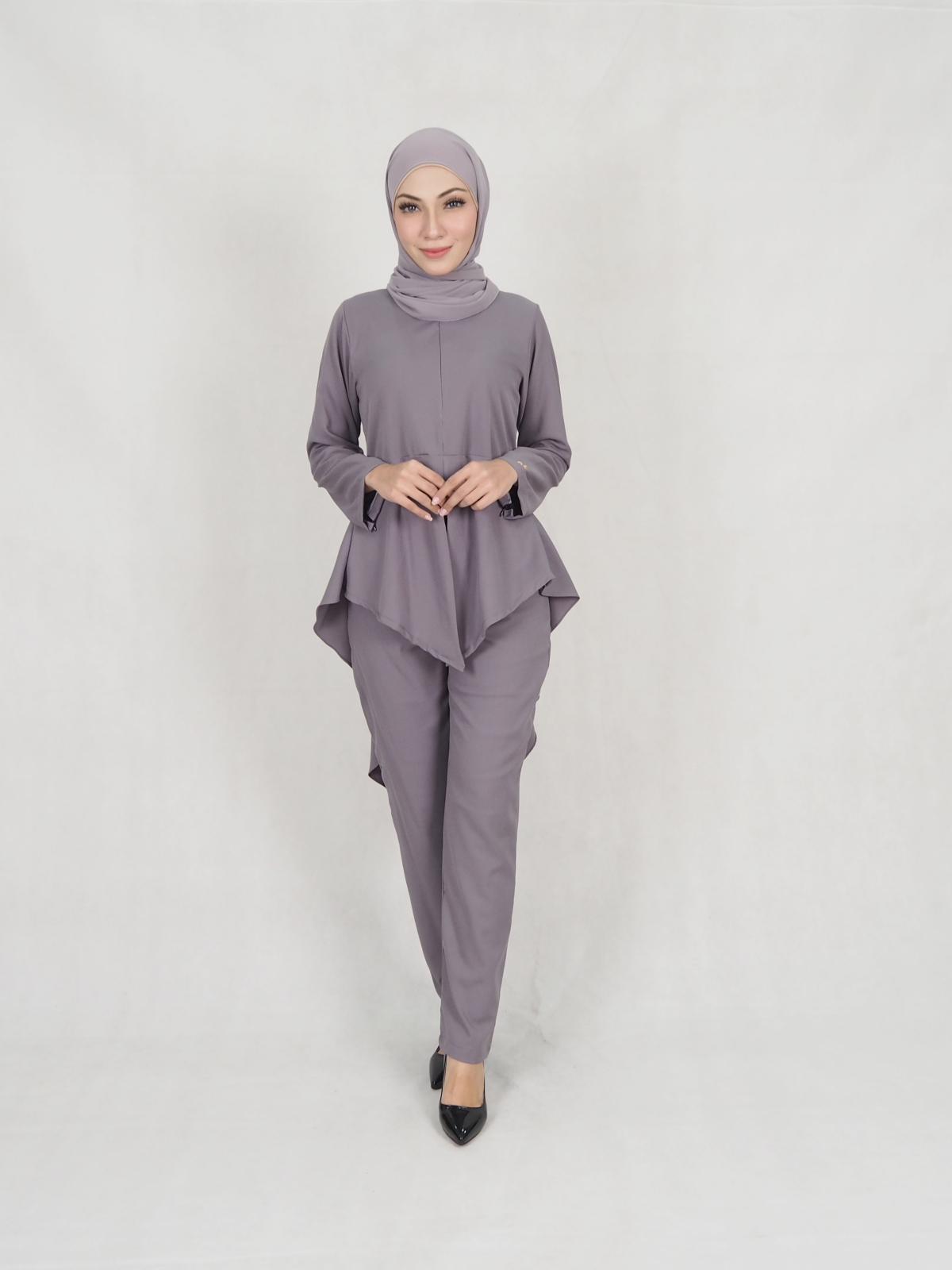 SW5306 JESLINA BLOUSE & PANTS SET GREY