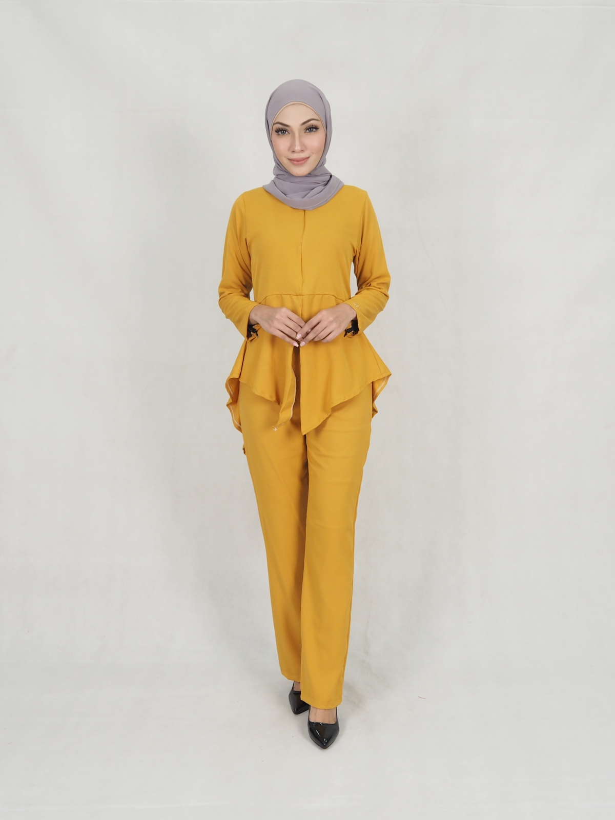SW5306 JESLINA BLOUSE & PANTS SET MUSTARD