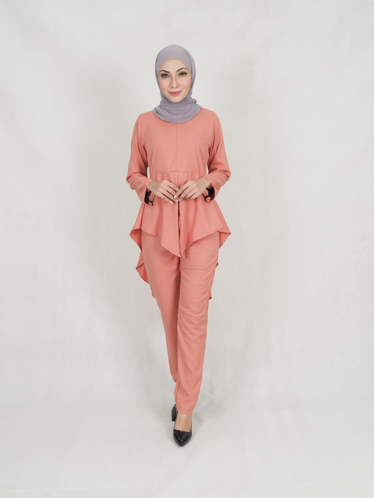 SW5306 JESLINA BLOUSE & PANTS SET PEACH
