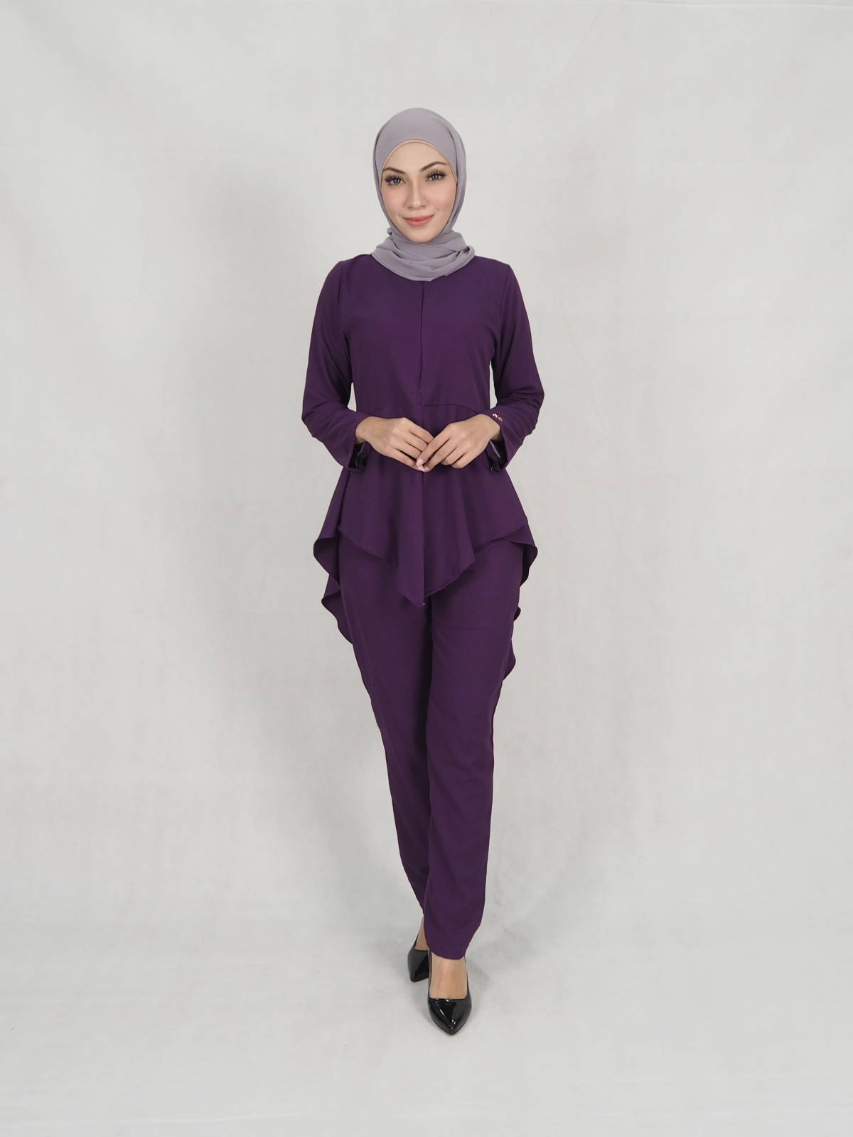 SW5306 JESLINA BLOUSE & PANTS SET PURPLE