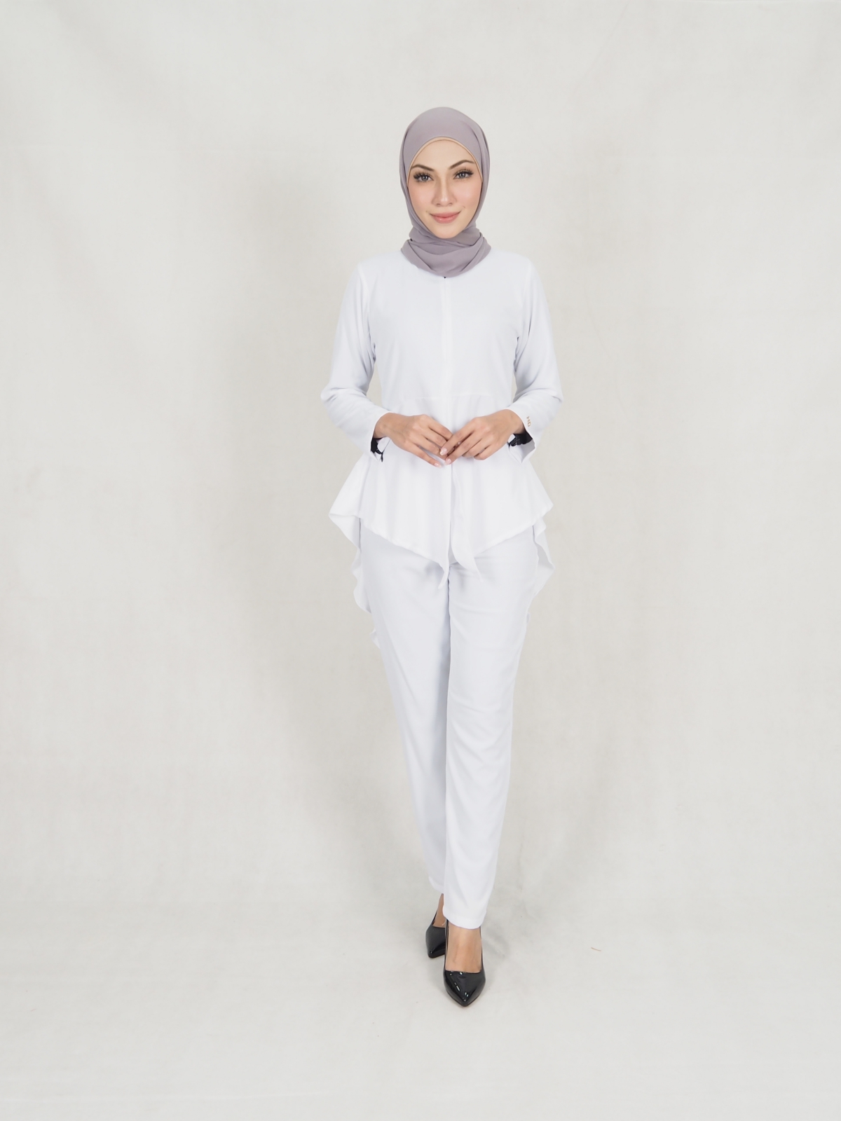 SW5306 JESLINA BLOUSE & PANTS SET WHITE