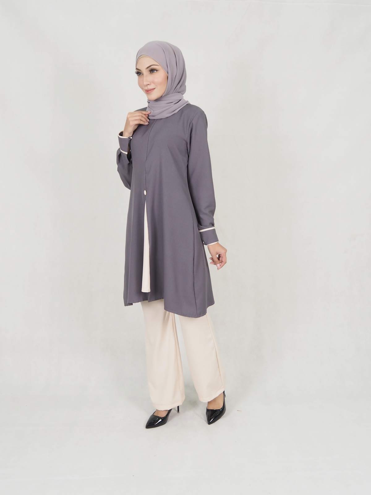 SW5308 LOVELY WOMEN'S BLOUSE GREY