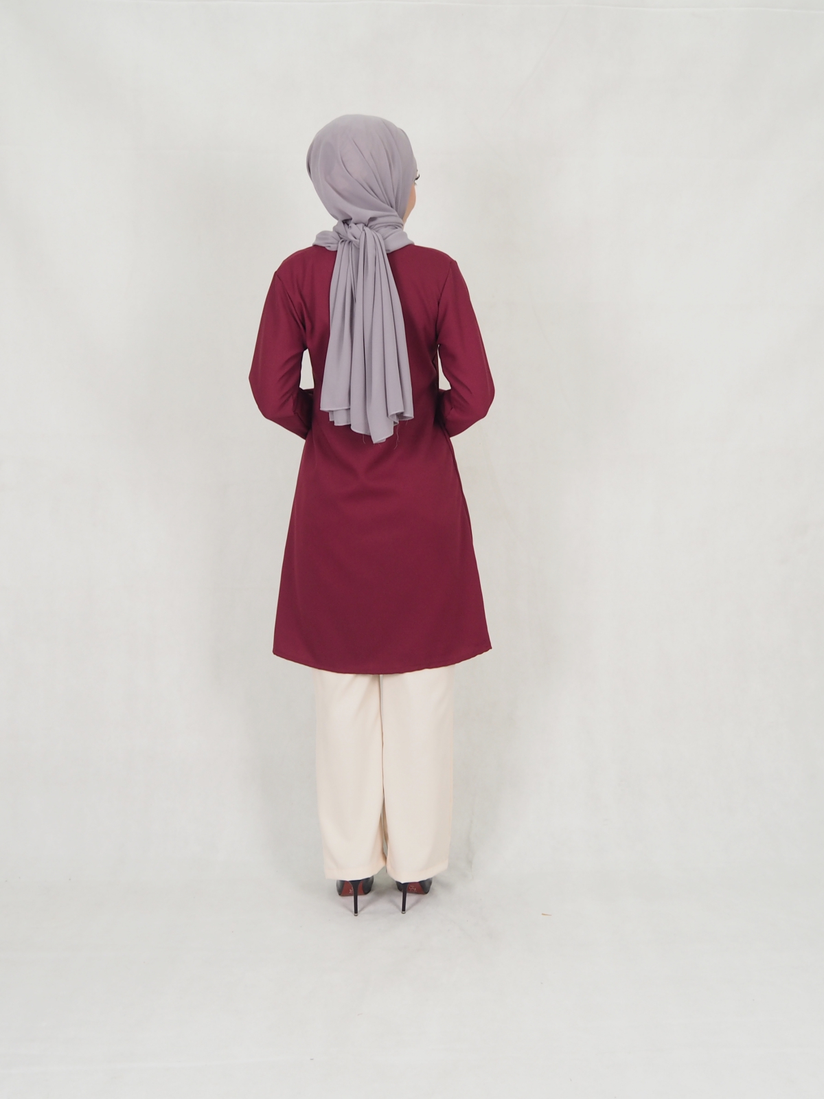 SW5308 LOVELY WOMEN'S BLOUSE MAROON