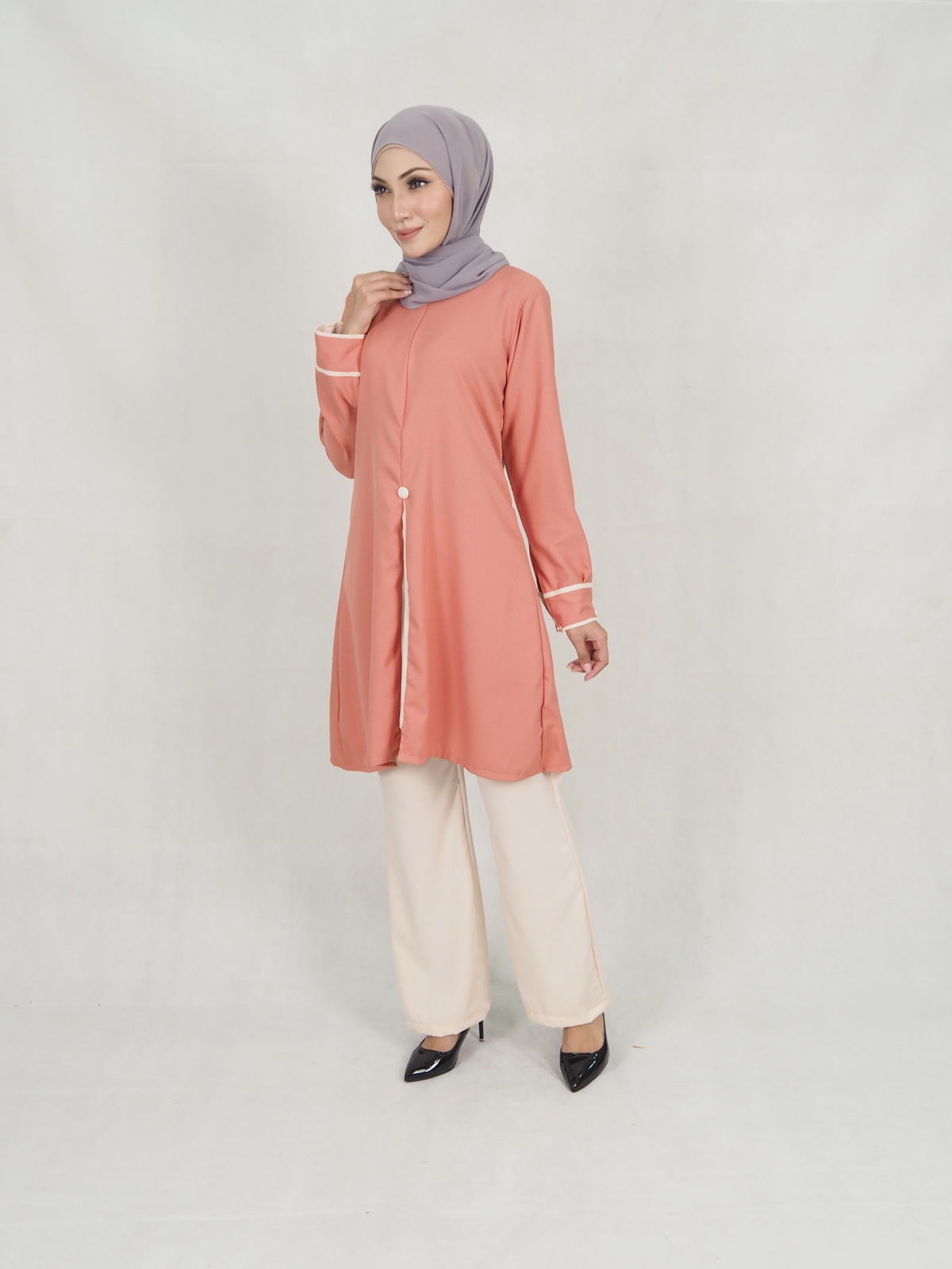 SW5308 LOVELY WOMEN'S BLOUSE PEACH