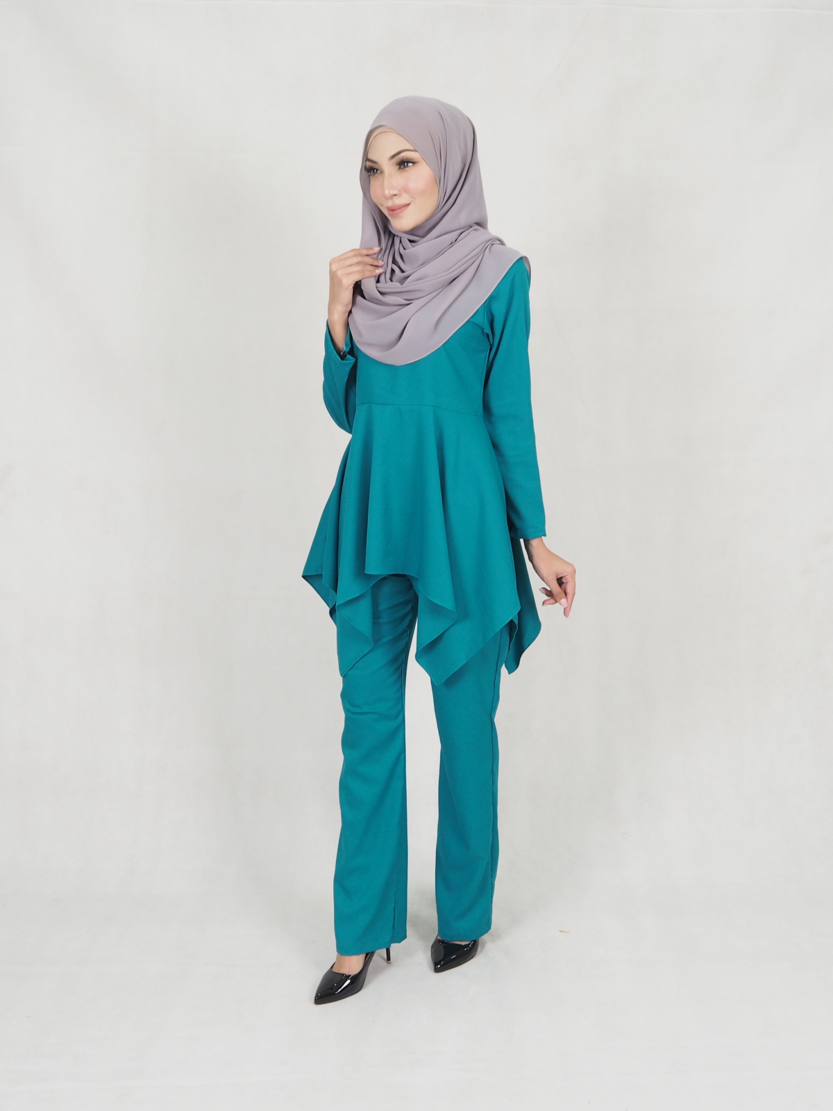 SW5309 FASHION BLOUSE & PANTS GREEN