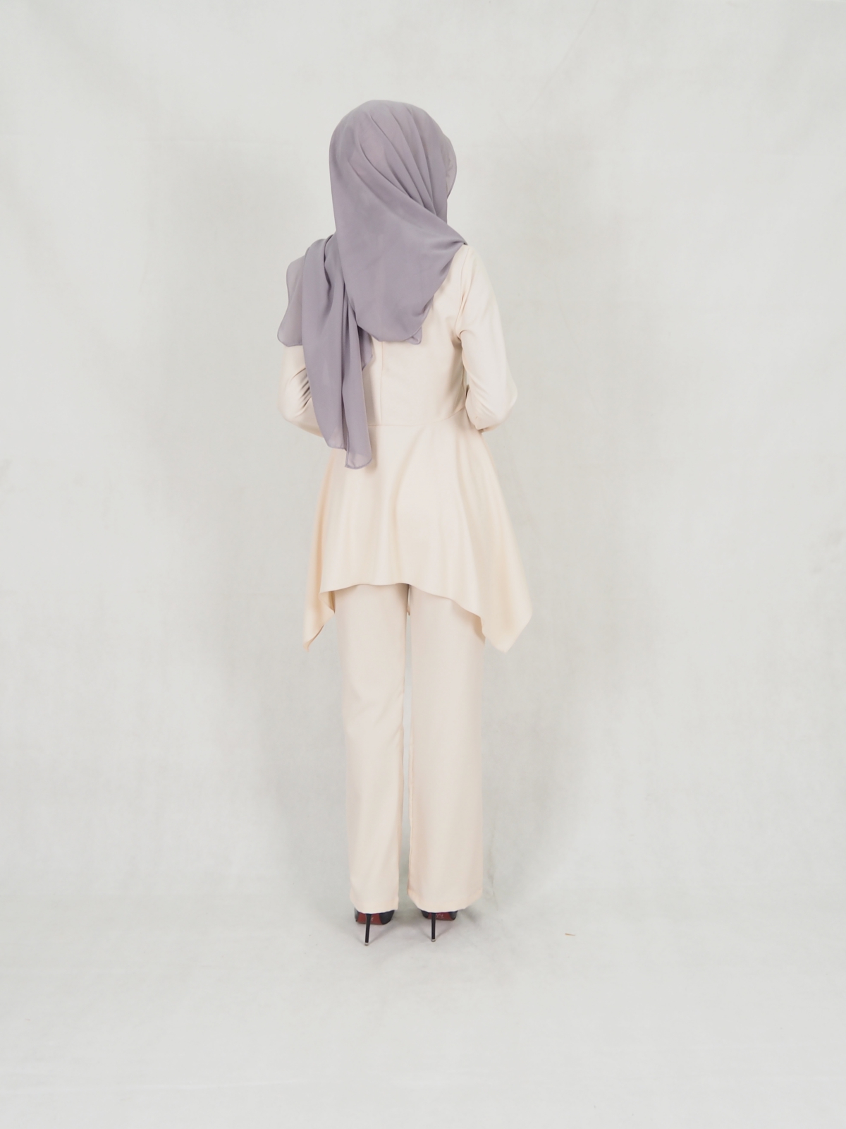 SW5309 FASHION BLOUSE & PANTS CREAM