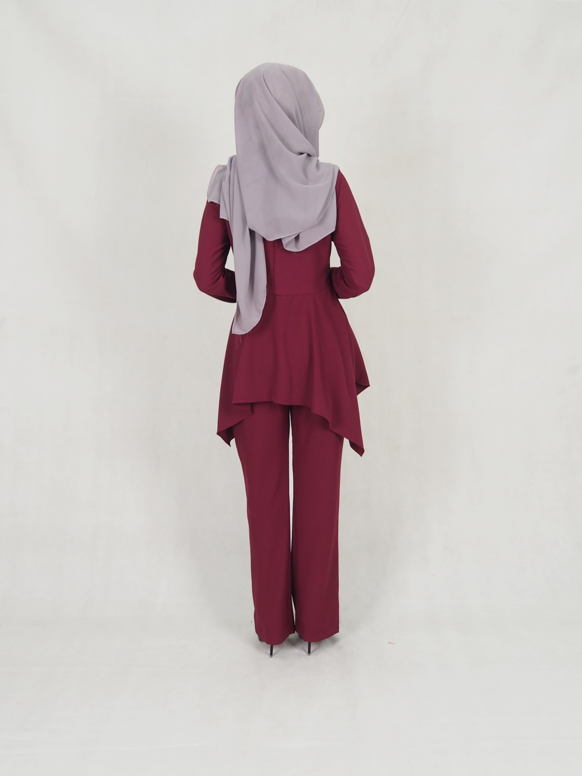 SW5309 FASHION BLOUSE & PANTS MAROON