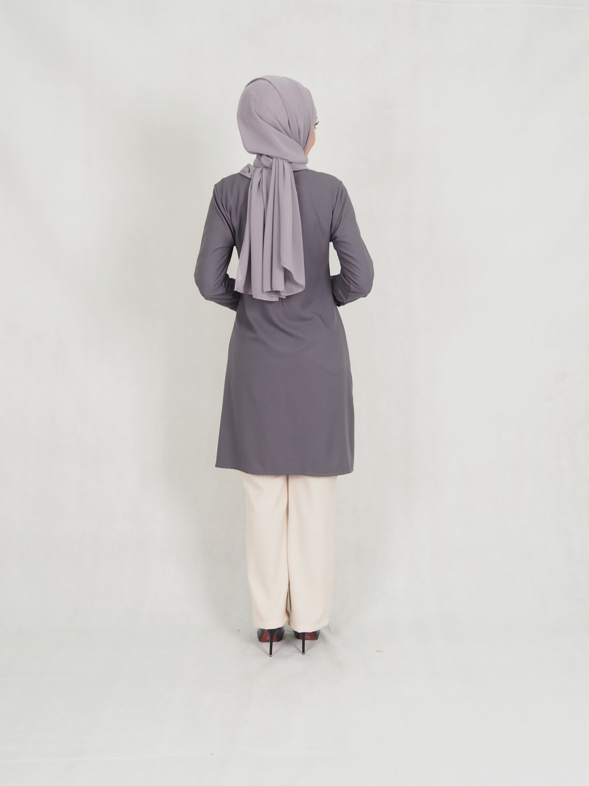 SW5311 LOFA BLOUSE & PANTS SET GREY