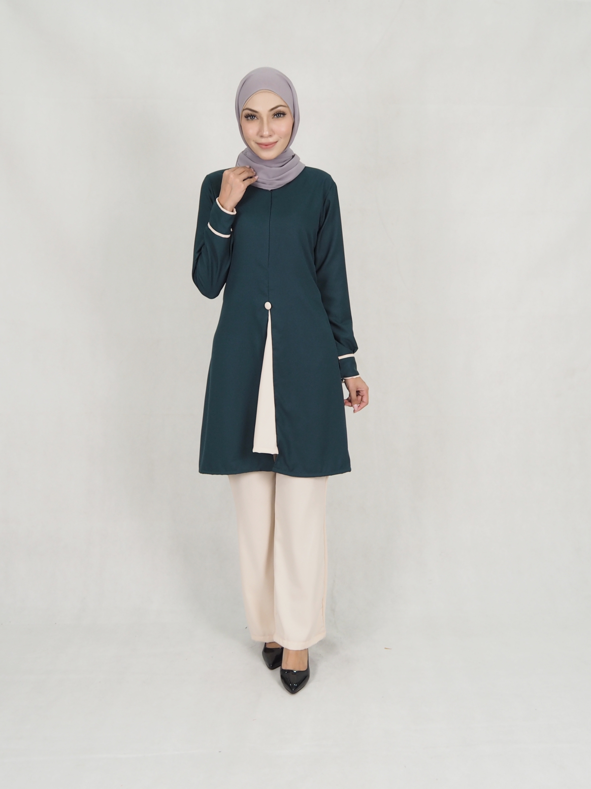 SW5311 LOFA BLOUSE & PANTS SET EMERALD GREEN