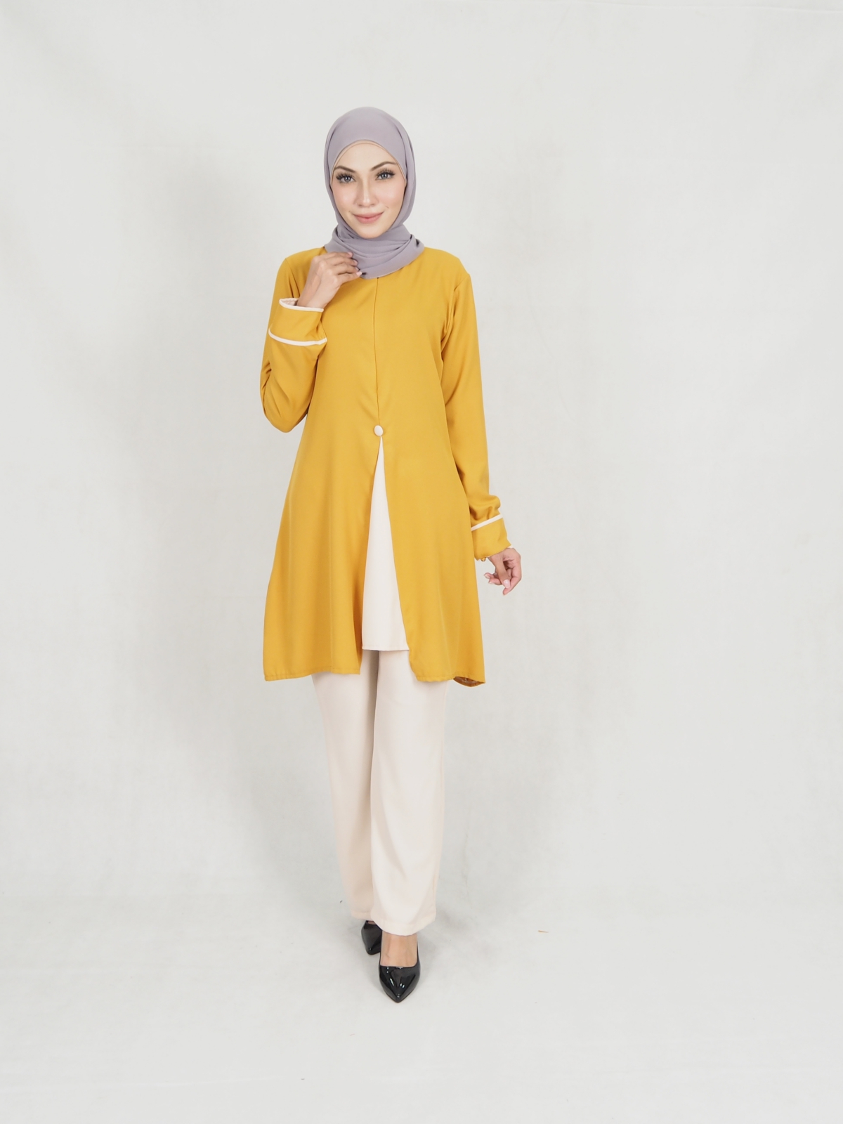 SW5311 LOFA BLOUSE & PANTS SET MUSTARD