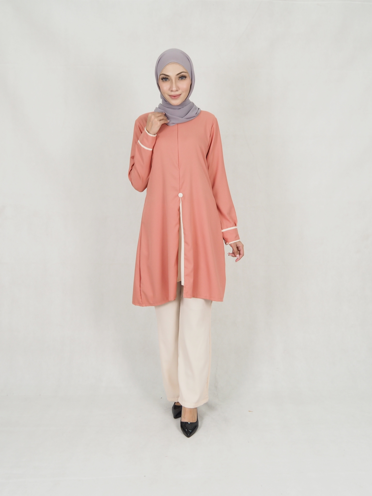 SW5311 LOFA BLOUSE & PANTS SET PEACH