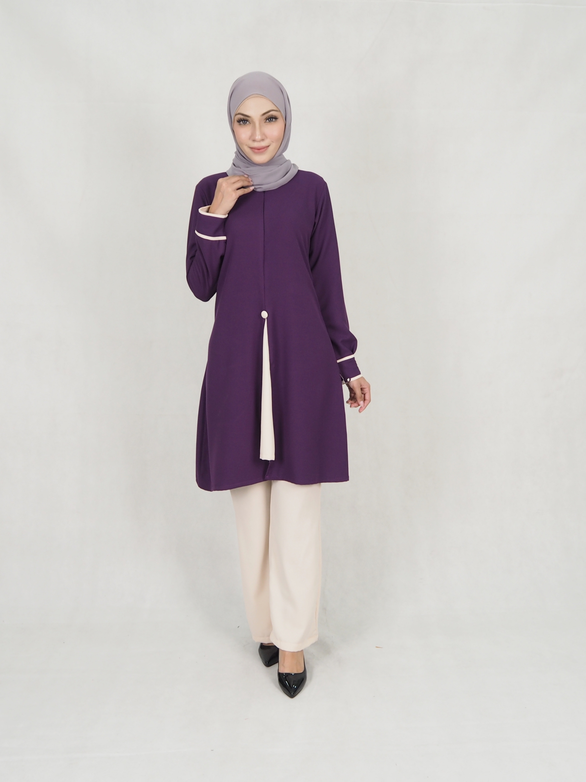 SW5311 LOFA BLOUSE & PANTS SET PURPLE
