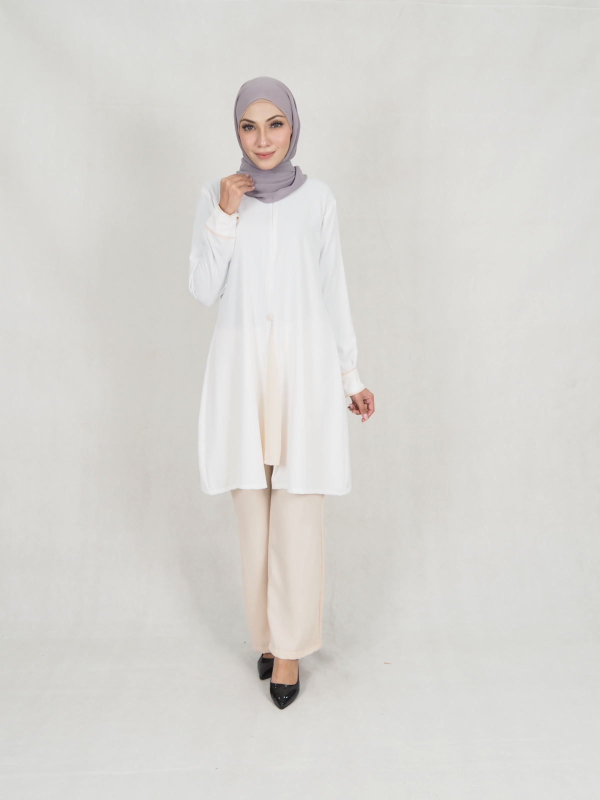 SW5311 LOFA BLOUSE & PANTS SET WHITE