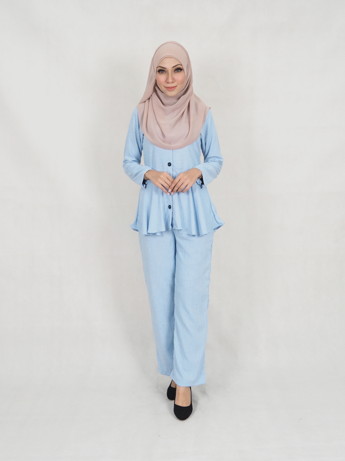 SW5313 MUSLIMAH TOP & PANTS BLUE