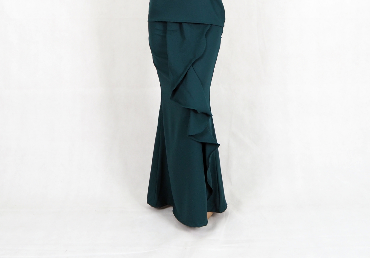 SW5315 WOMEN'S FASHION SKIRT EMERALD GREEN