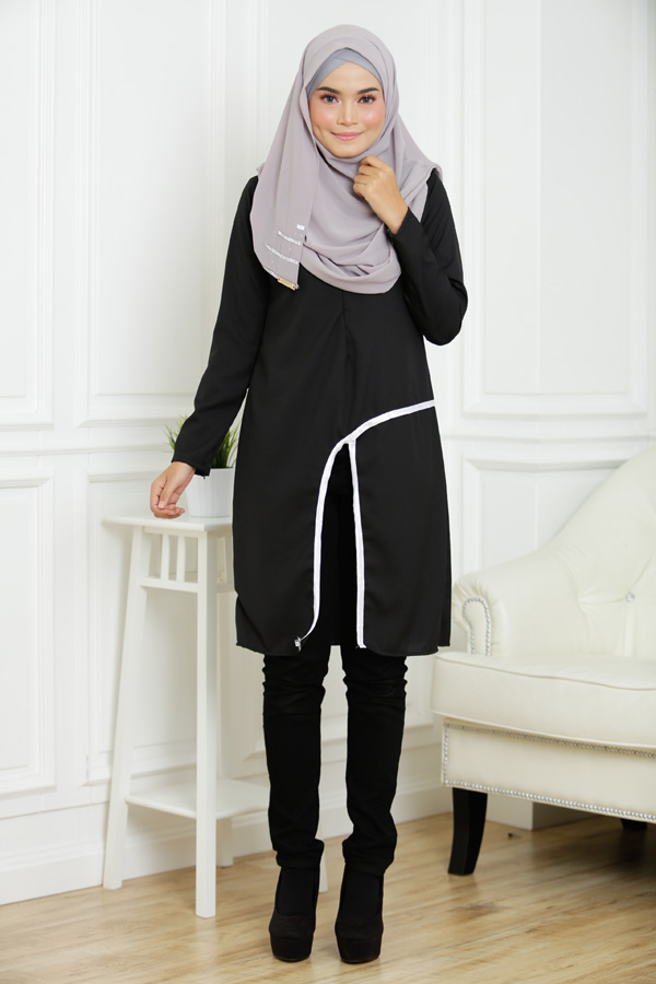 SW5316 MATERNITY FASHION BLOUSE BLACK