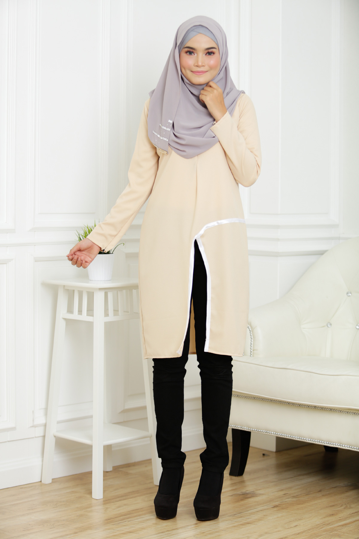 SW5316 MATERNITY FASHION BLOUSE CREAM