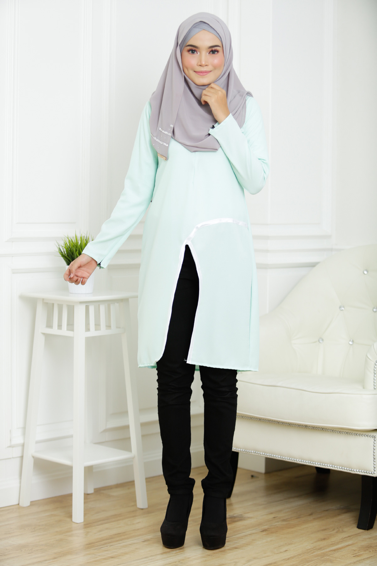 SW5316 MATERNITY FASHION BLOUSE GREEN