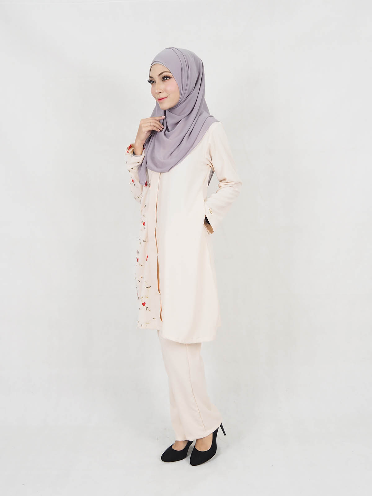 SW5319 BLOUSE + PANTS SET CREAM