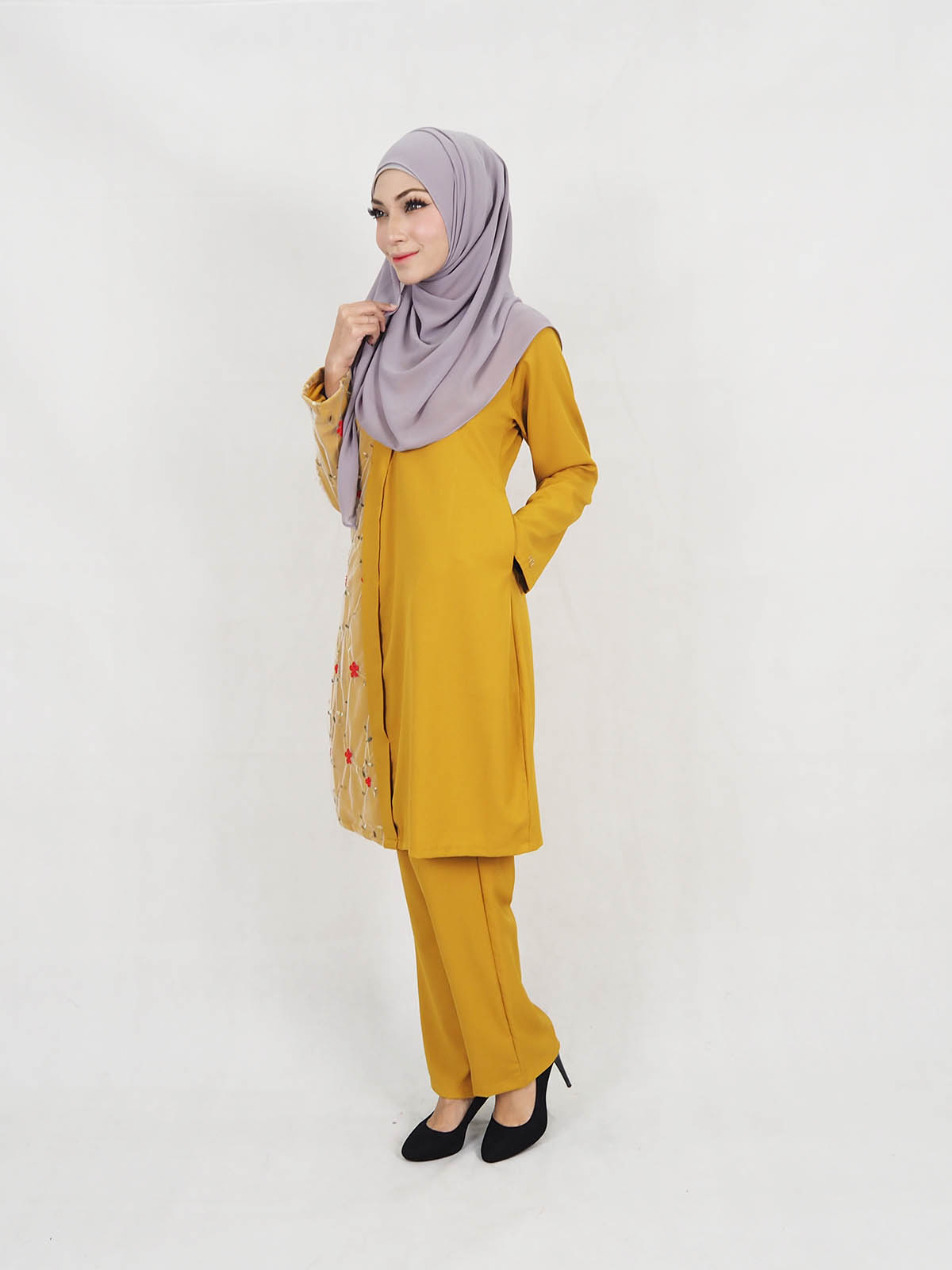 SW5319 BLOUSE + PANTS SET MUSTARD