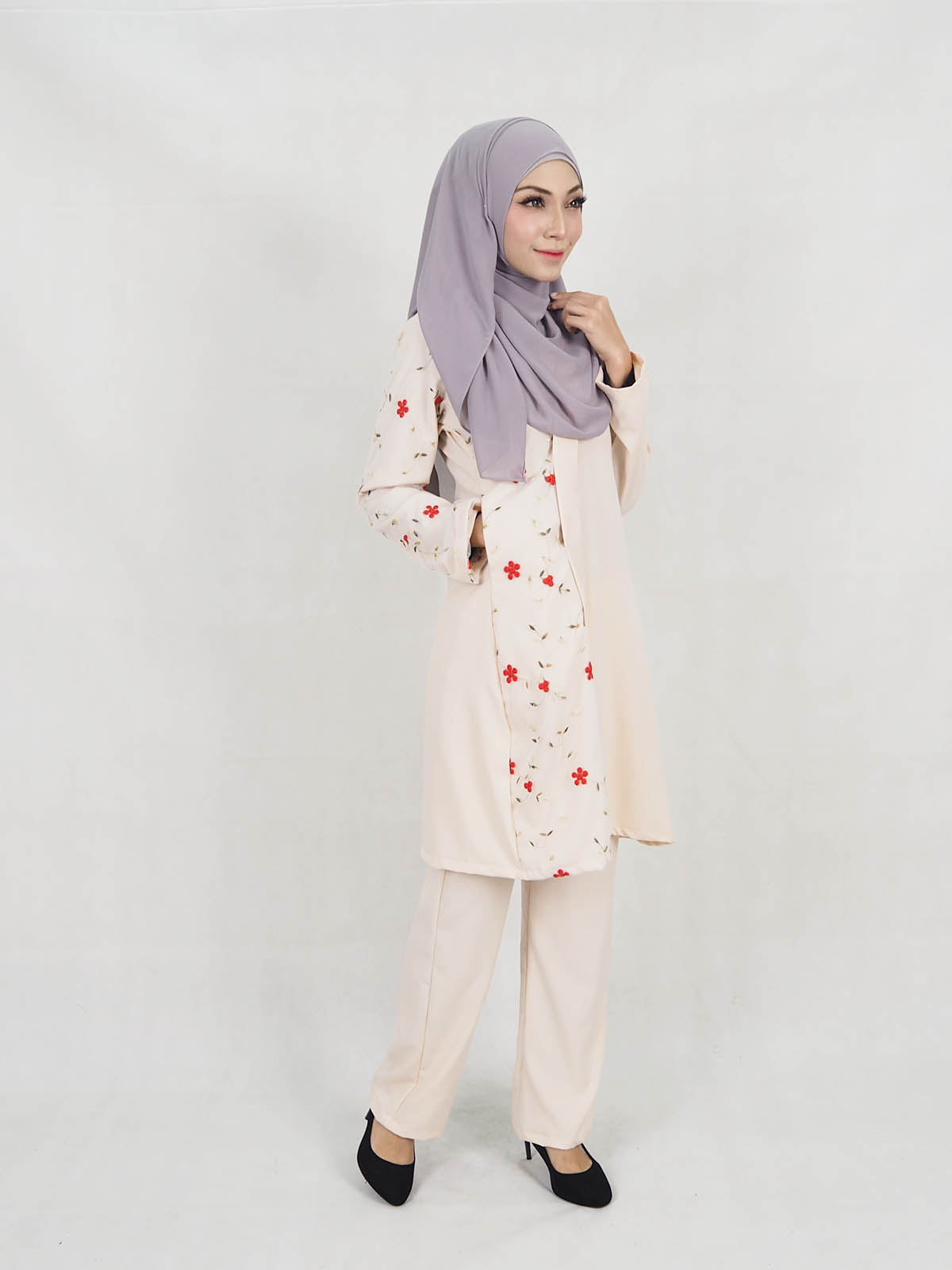 SW5319 BLOUSE + PANTS SET CREAM