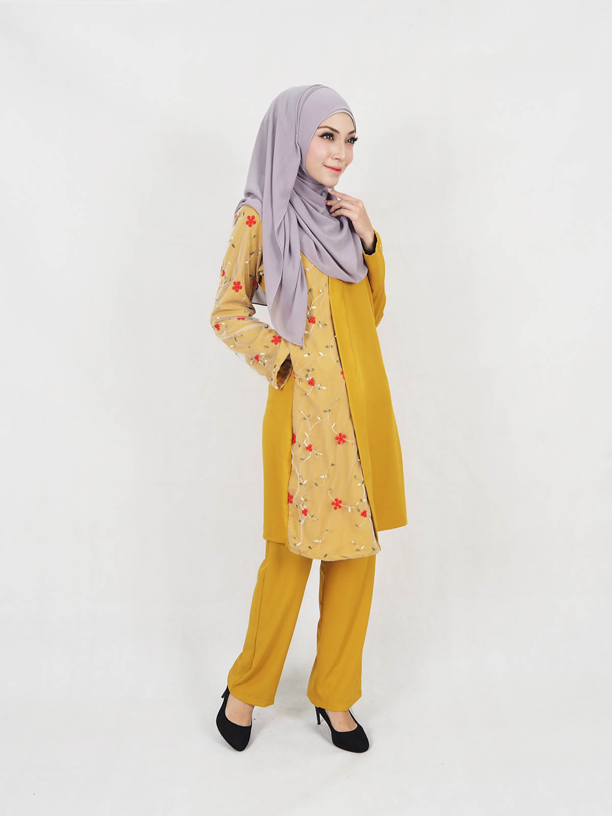 SW5319 BLOUSE + PANTS SET MUSTARD