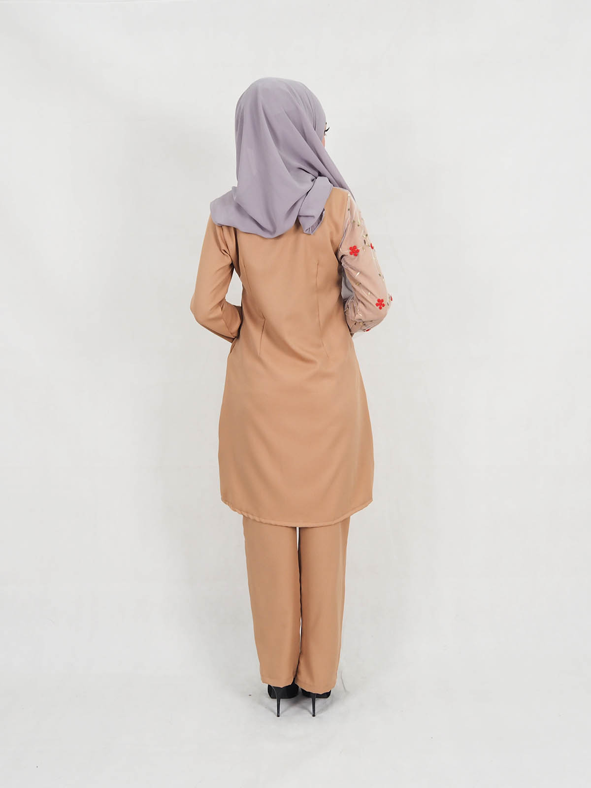 SW5319 BLOUSE + PANTS SET BROWN