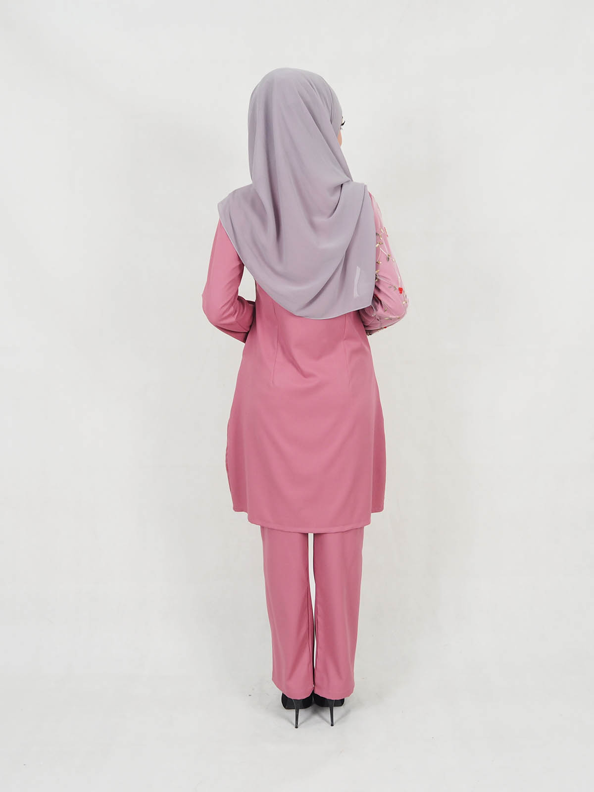 SW5319 BLOUSE + PANTS SET DUSTY PINK