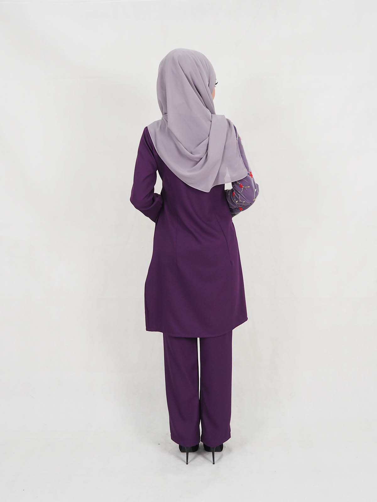 SW5319 BLOUSE + PANTS SET PURPLE