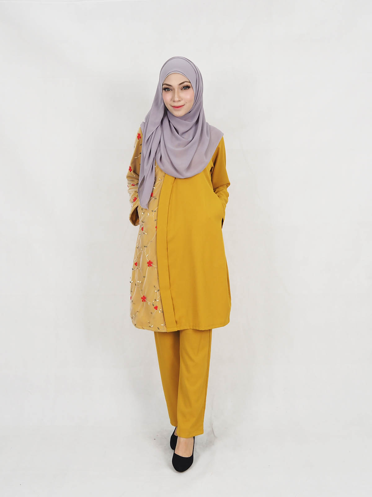 SW5319 BLOUSE + PANTS SET MUSTARD