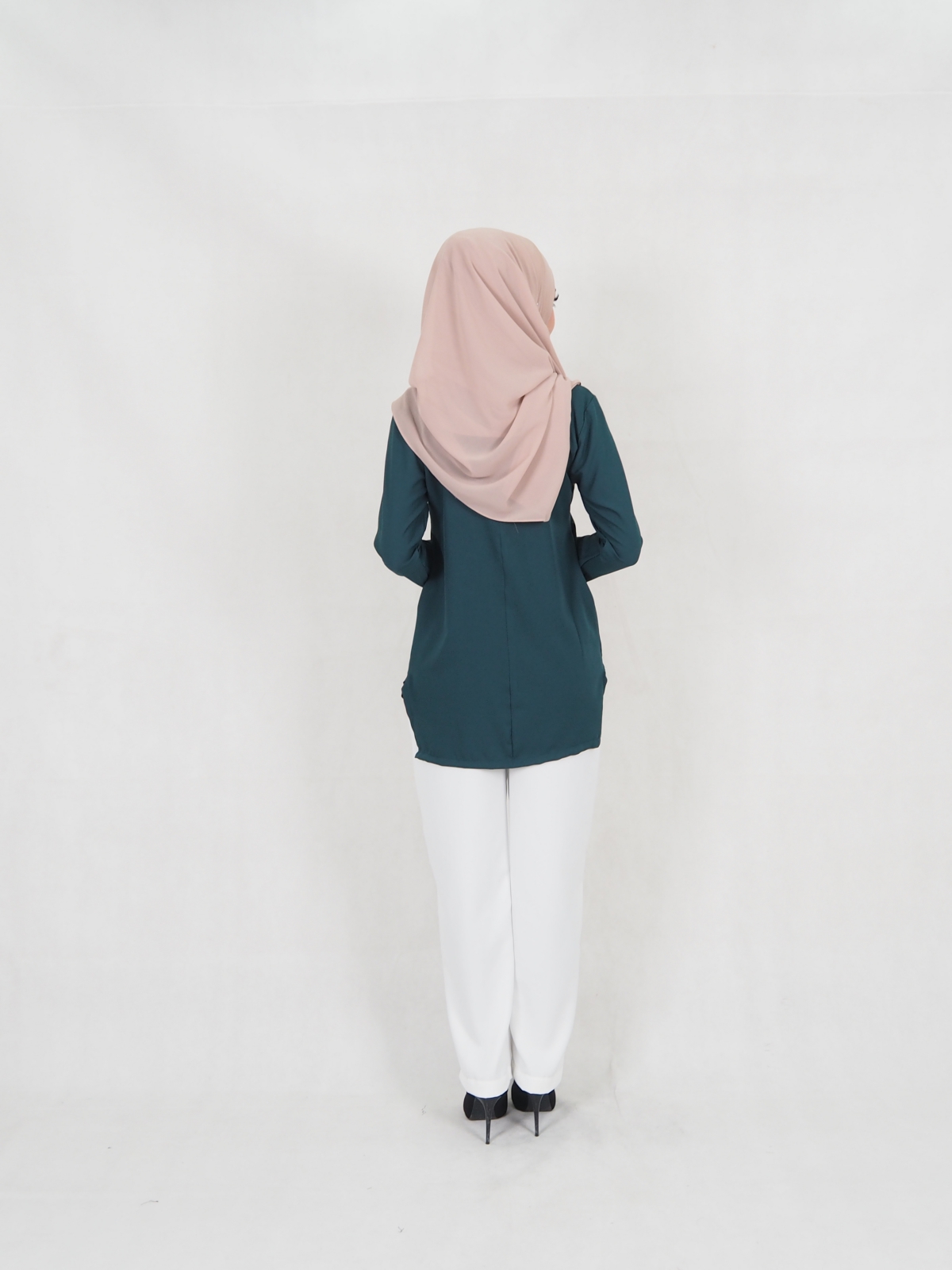 SW5321 PLAIN CASUAL BLOUSE EMERALD GREEN