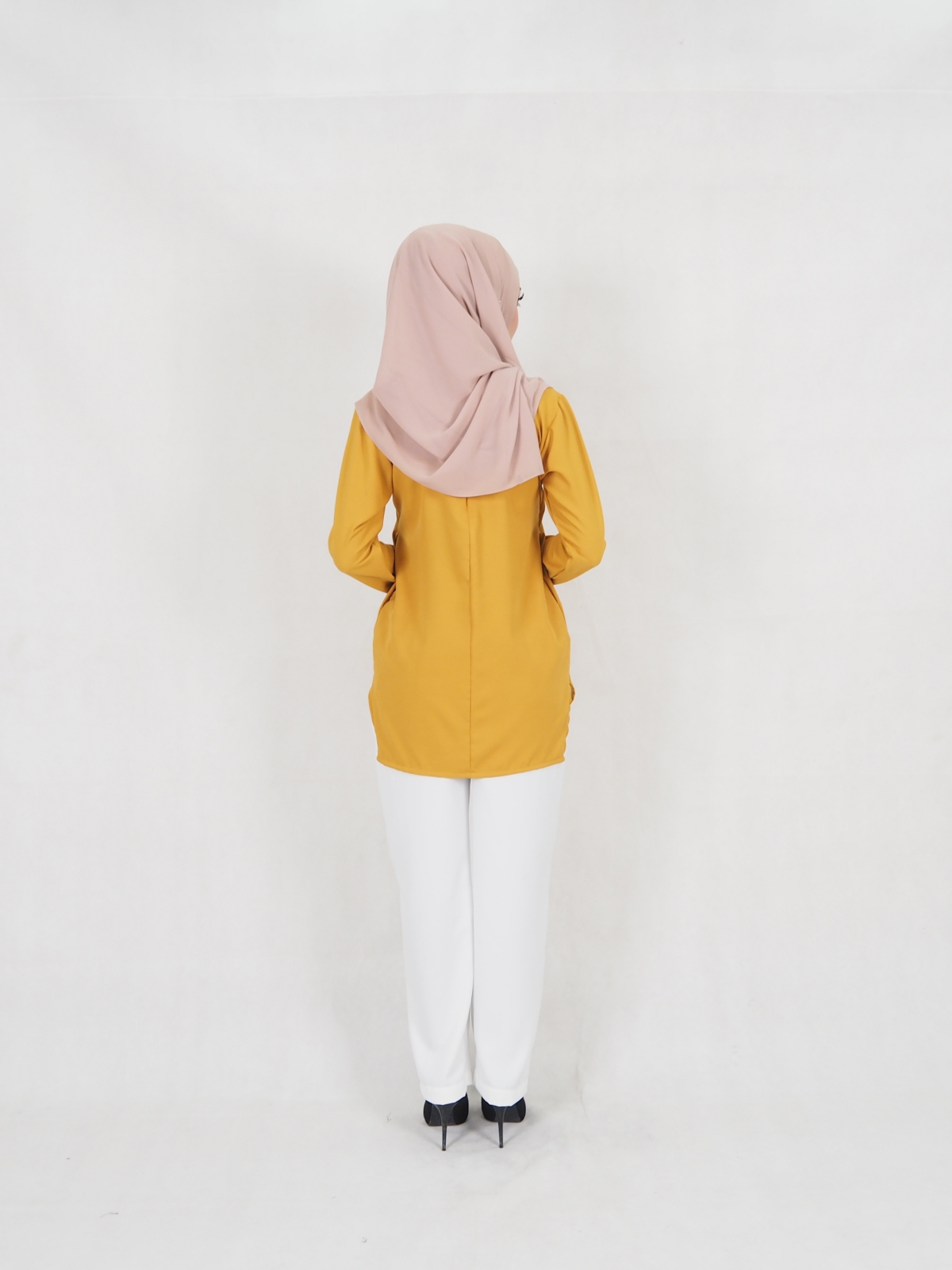SW5321 PLAIN CASUAL BLOUSE MUSTARD